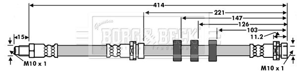 BORG & BECK Тормозной шланг BBH8010